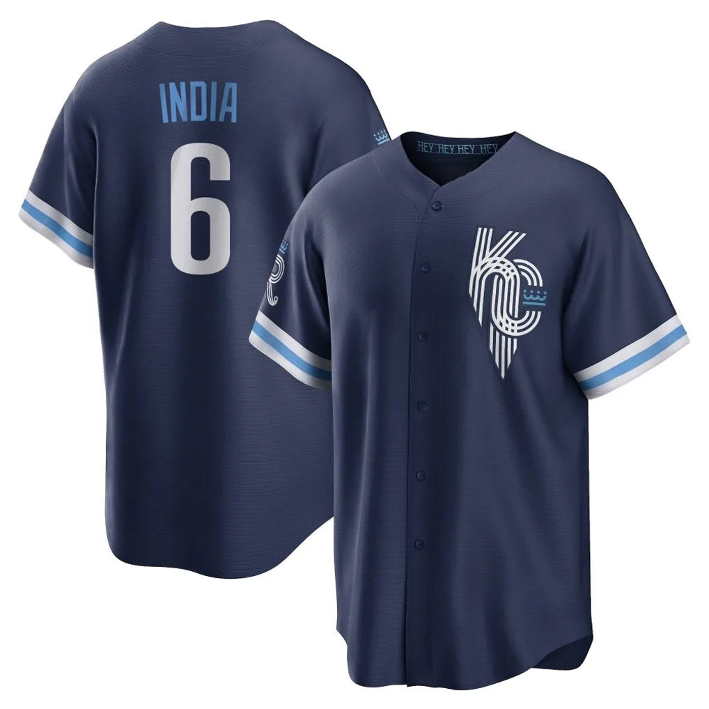 Davalo KC.Royals #6 Jonathan India Player Navy City Connect Home Game Stitched Jerseys