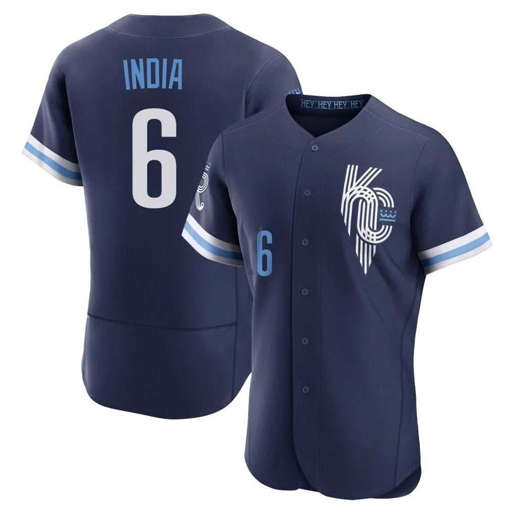 Davalo KC.Royals #6 Jonathan India Player Navy City Connect Limited Elite Home Stitched Jerseys