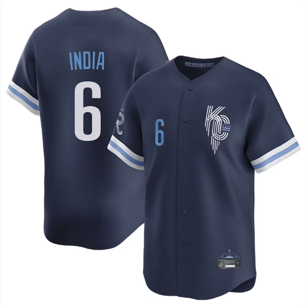 Davalo KC.Royals #6 Jonathan India Player Navy City Connect Limited Home Stitched Jerseys