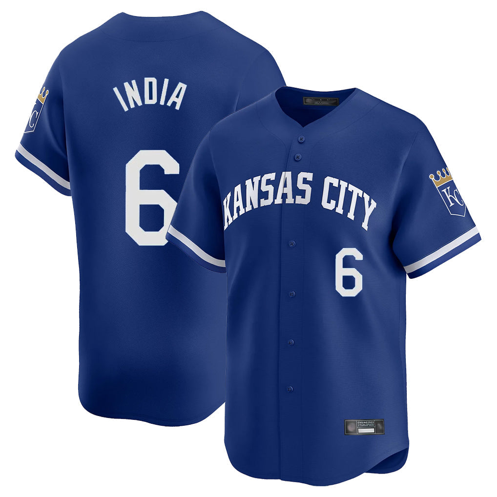 Davalo KC.Royals #6 Jonathan India Player Royal Limited Home Stitched Jerseys