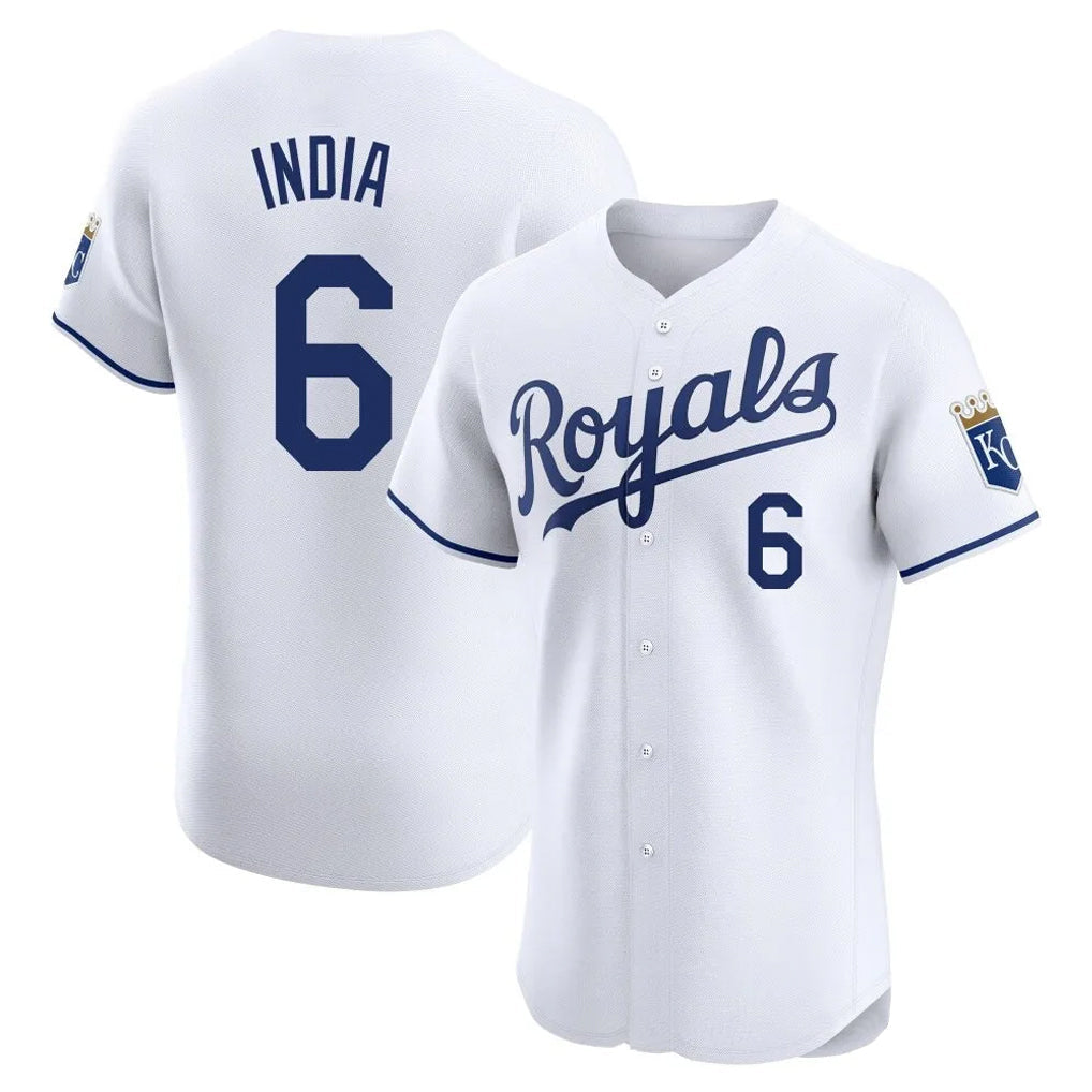 Davalo KC.Royals #6 Jonathan India Player White Alt Limited Elite Home Stitched Jerseys