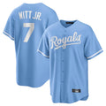 Davalo KC.Royals #7 Bobby Witt Jr. Player Light Blue Home Game Stitched Jerseys
