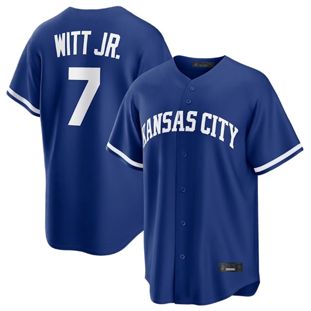 Davalo KC.Royals #7 Bobby Witt Jr. Player Royal Game Home Stitched Jerseys