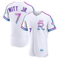 Davalo KC.Royals #7 Bobby Witt Jr. Player White 2026 City Connect Limited Elite Home Stitched Jerseys