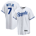 Davalo KC.Royals #7 Bobby Witt Jr. Player White Home Game Stitched Jerseys