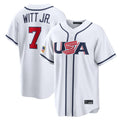Davalo KC.Royals #7 Bobby Witt Jr. Player White USA 2026 World Classic Game Stitched Jerseys