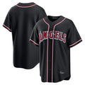 Davalo LA.Angels Black Fashion Out Home Game Blank Player Stitched Jerseys