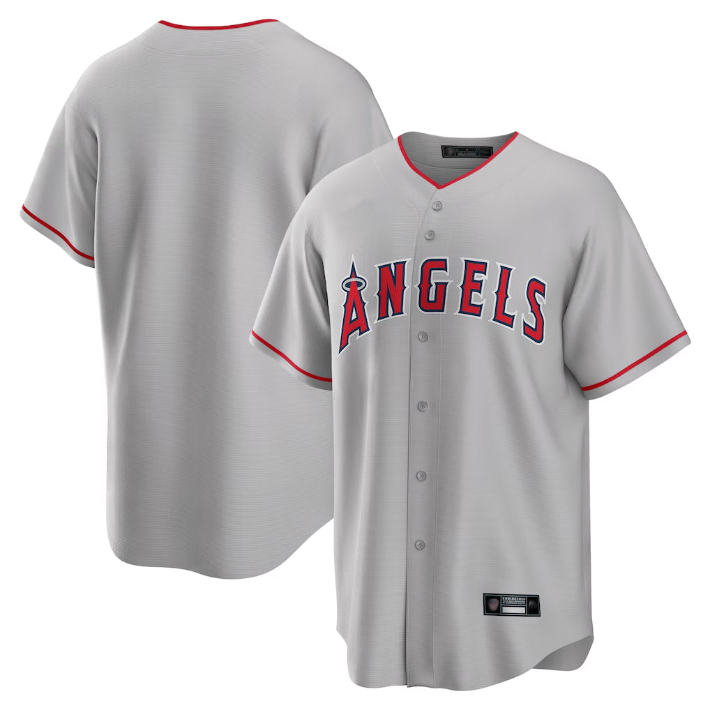 Davalo LA.Angels Gray Home Game Blank Player Stitched Jerseys