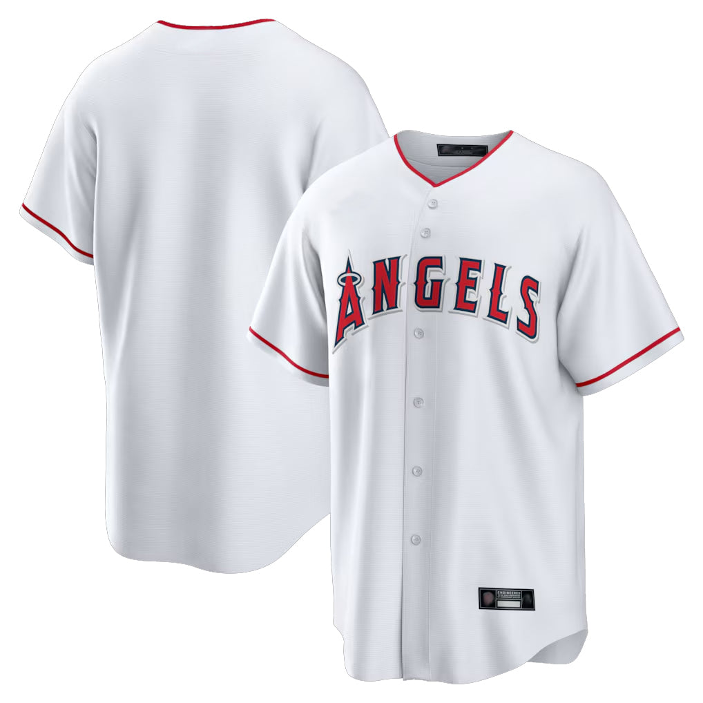 Davalo LA.Angels White Home Game Blank Player Stitched Jerseys