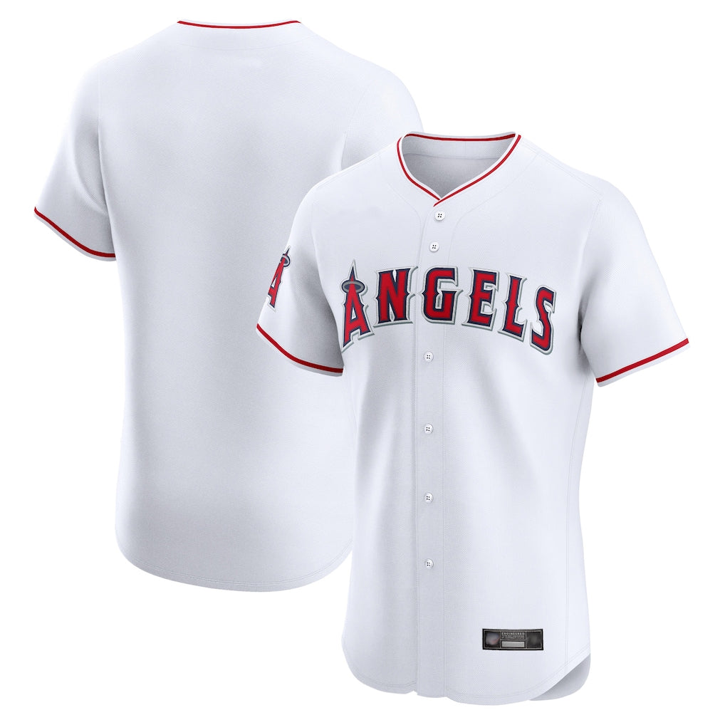 Davalo LA.Angels White Limited Elite Home Blank Player Stitched Jerseys
