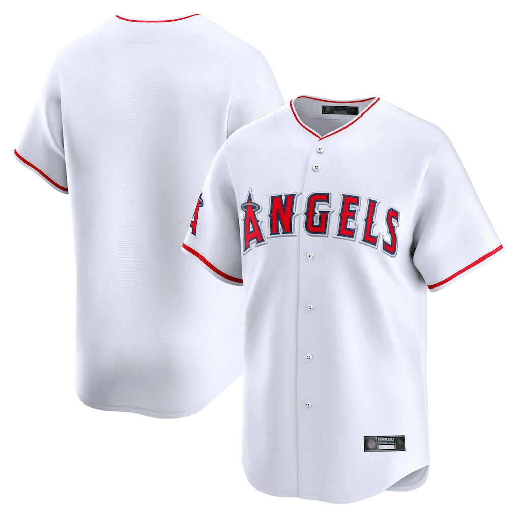 Davalo LA.Angels White Limited Home Blank Player Stitched Jerseys