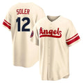 Davalo LA.Angels #12 Jorge Soler Player Cream City Connect Home Stitched Jerseys
