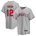 Davalo LA.Angels #12 Jorge Soler Player Gray Home Game Stitched Jerseys