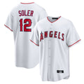 Davalo LA.Angels #12 Jorge Soler Player White Home Game Stitched Jerseys