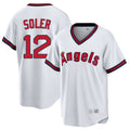 Davalo LA.Angels #12 Jorge Soler Player White T-shirt Home Game Stitched Jerseys