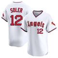 Davalo LA.Angels #12 Jorge Soler Player White T-shirt Home Limited Stitched Jerseys