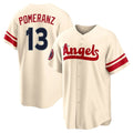 Davalo LA.Angels #13 Drew Pomeranz Player Cream City Connect Home Stitched Jerseys
