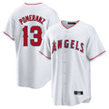 Davalo LA.Angels #13 Drew Pomeranz Player White Home Game Stitched Jerseys
