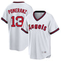 Davalo LA.Angels #13 Drew Pomeranz Player White T-shirt Home Game Stitched Jerseys