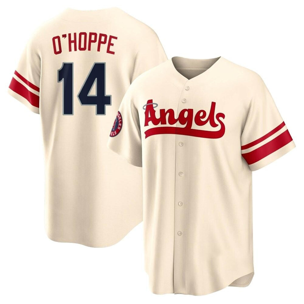 Davalo LA.Angels #14 Logan O'Hoppe Player Cream City Connect Home Stitched Jerseys