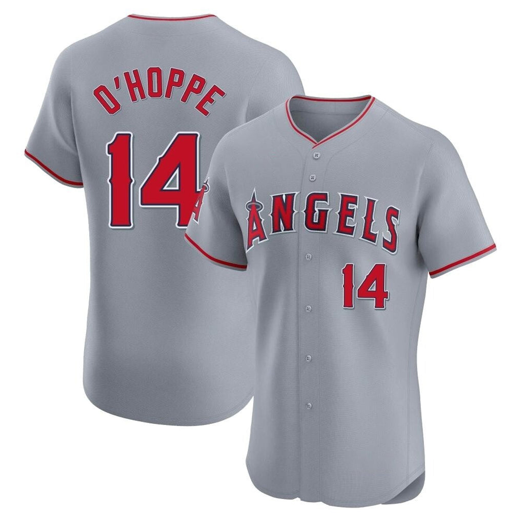 Davalo LA.Angels #14 Logan O'Hoppe Player Gray Home Limited Elite Stitched Jerseys