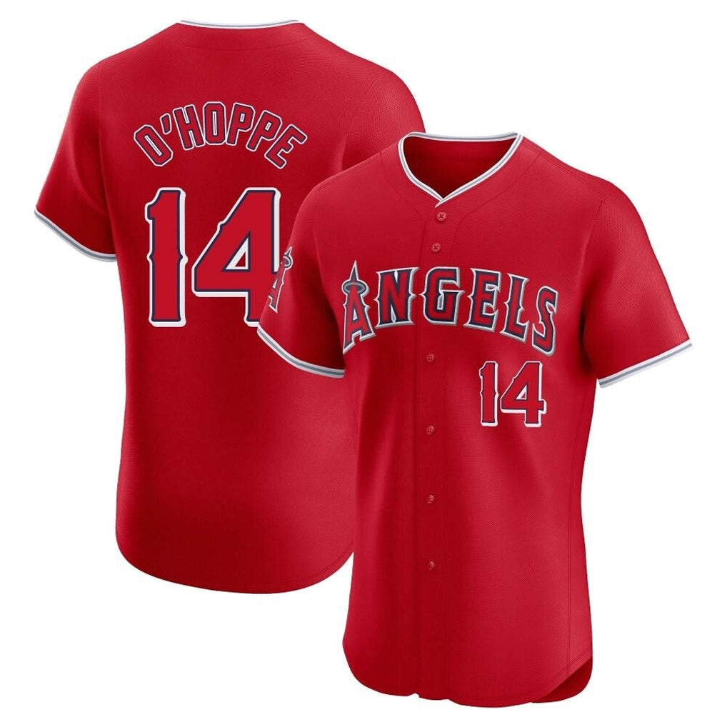 Davalo LA.Angels #14 Logan O'Hoppe Player Red Home Limited Elite Stitched Jerseys