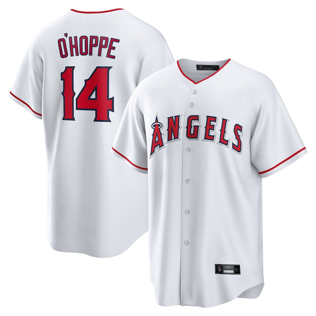 Davalo LA.Angels #14 Logan O'Hoppe Player White Home Game Stitched Jerseys