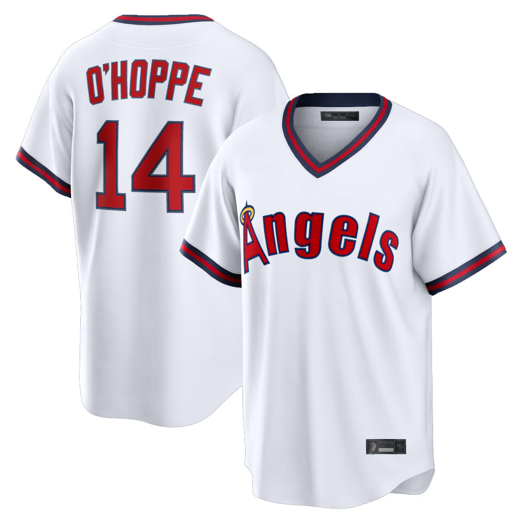 Davalo LA.Angels #14 Logan O'Hoppe Player White T-shirt Home Game Stitched Jerseys