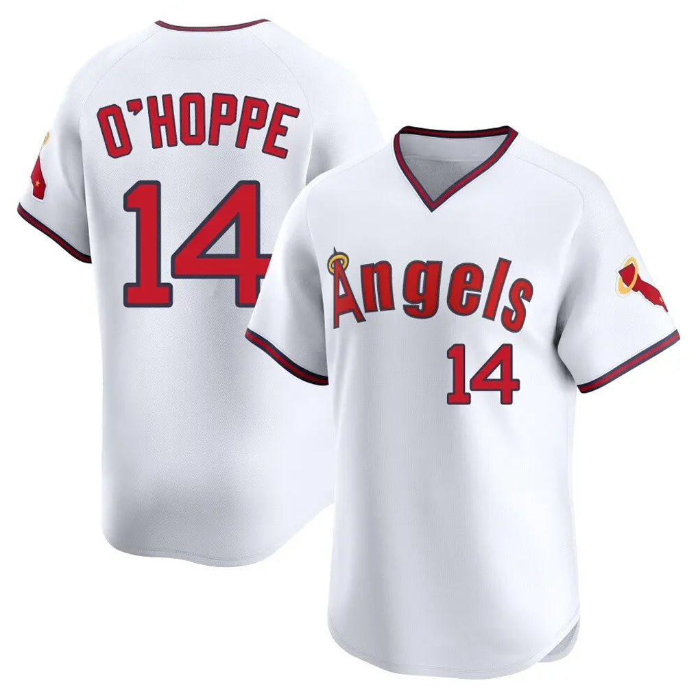 Davalo LA.Angels #14 Logan O'Hoppe Player White T-shirt Home Limited Stitched Jerseys
