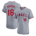 Davalo LA.Angels #16 Yusei Kikuchi Player Gray Home Limited Elite Stitched Jerseys