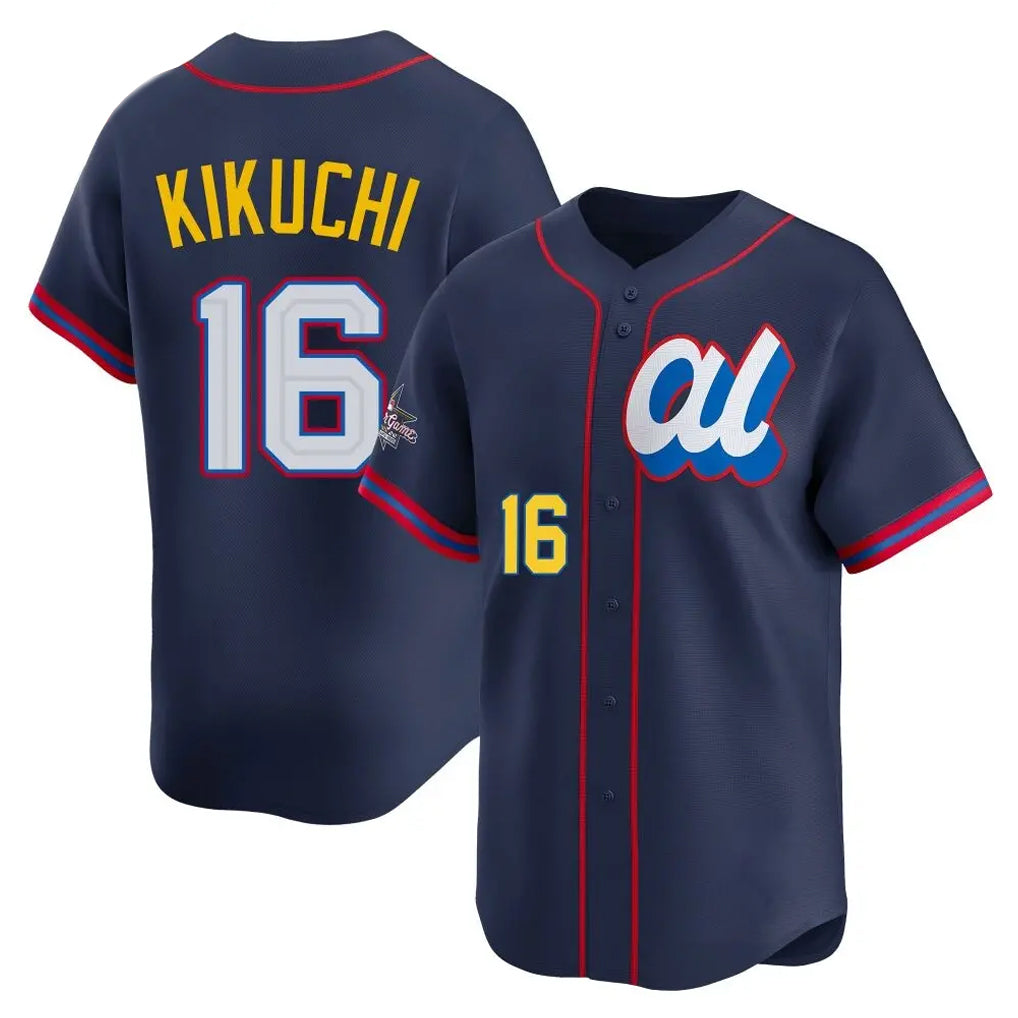 Davalo LA.Angels #16 Yusei Kikuchi Player Navy Limited American League All-Star Edition Stitched Jerseys