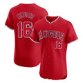 Davalo LA.Angels #16 Yusei Kikuchi Player Red Home Limited Elite Stitched Jerseys