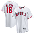 Davalo LA.Angels #16 Yusei Kikuchi Player White Home Game Stitched Jerseys