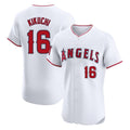 Davalo LA.Angels #16 Yusei Kikuchi Player White Limited Elite Stitched Home Jerseys