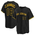 Davalo LA.Angels #18 Nolan Schanuel Player Black Snake Skin City Game Home Stitched Jerseys