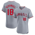 Davalo LA.Angels #18 Nolan Schanuel Player Gray Home Limited Elite Stitched Jerseys