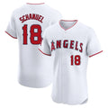 Davalo LA.Angels #18 Nolan Schanuel Player White Limited Elite Stitched Home Jerseys