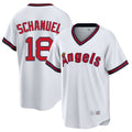 Davalo LA.Angels #18 Nolan Schanuel Player White T-shirt Home Game Stitched Jerseys