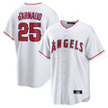 Davalo LA.Angels #25 Travis d'Arnaud Player White Home Game Stitched Jerseys
