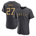 Davalo LA.Angels #27 Mike Trout Player Charcoal Game All-Star Stitched Jerseys
