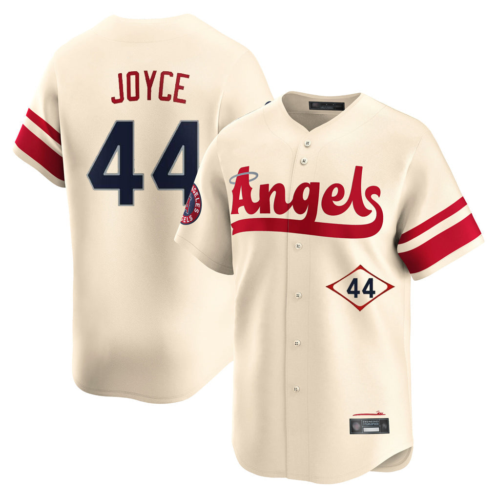 Davalo LA.Angels #44 Ben Joyce Player Cream City Connect Limited Home Stitched Jerseys