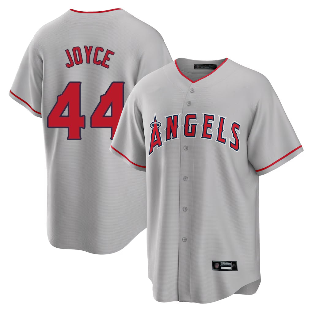 Davalo LA.Angels #44 Ben Joyce Player Gray Home Game Stitched Jerseys