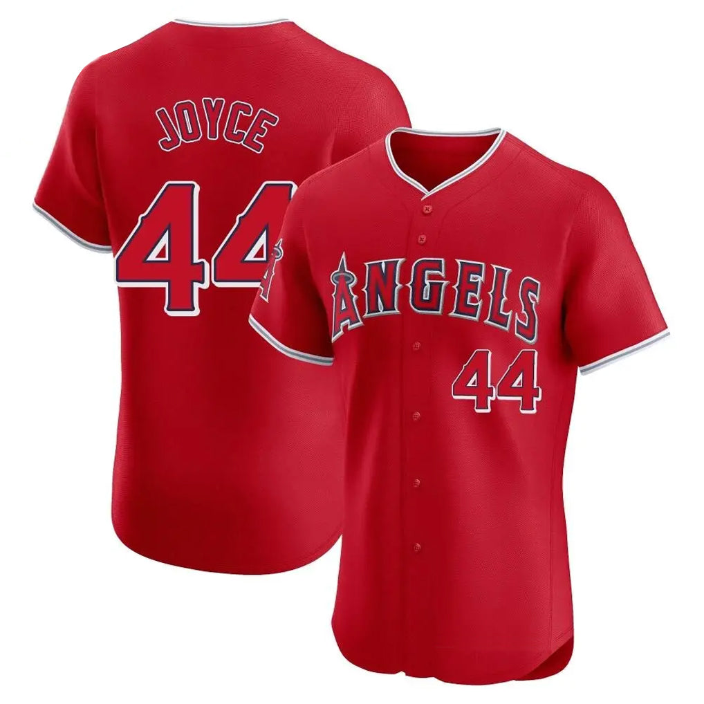 Davalo LA.Angels #44 Ben Joyce Player Red Home Limited Elite Stitched Jerseys
