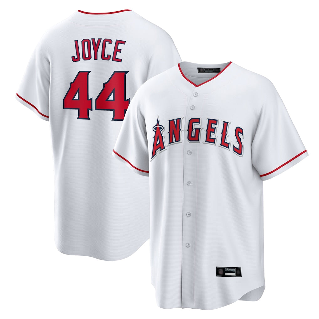 Davalo LA.Angels #44 Ben Joyce Player White Home Game Stitched Jerseys