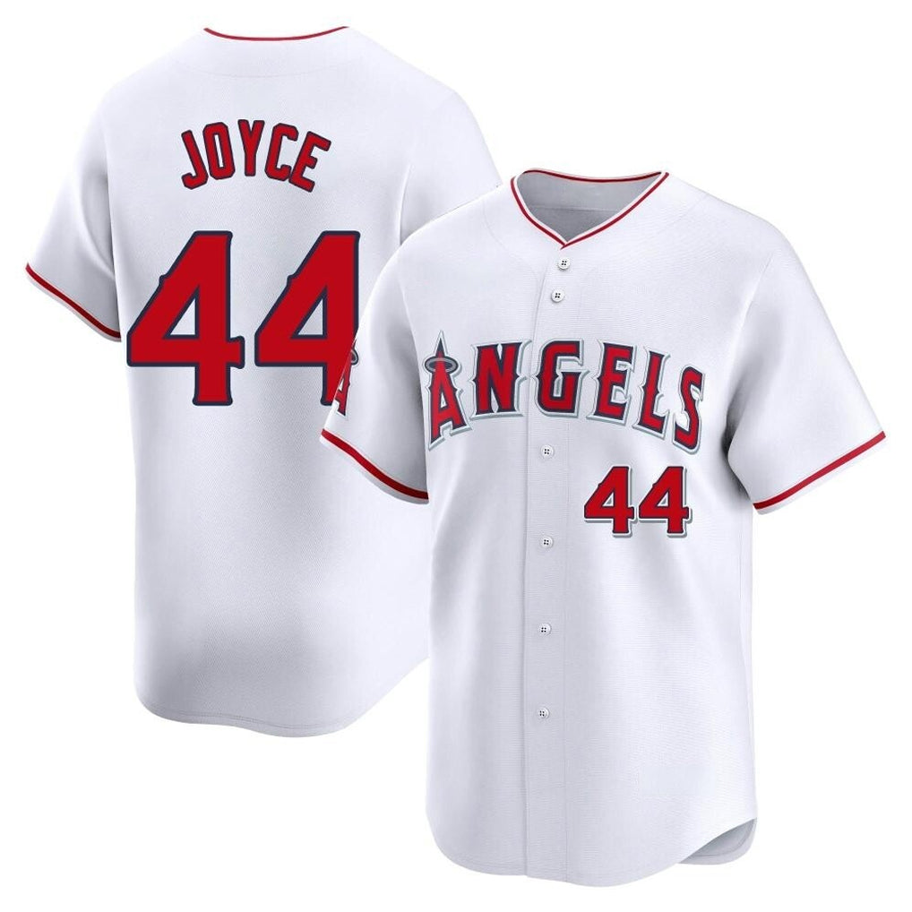Davalo LA.Angels #44 Ben Joyce Player White Limited Home Stitched Jerseys