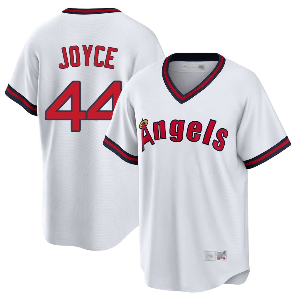 Davalo LA.Angels #44 Ben Joyce Player White T-shirt Home Game Stitched Jerseys