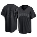 Davalo LA.Angels #4 Christian Moore Player Black Pitch Fashion T-shirt Stitched Jerseys
