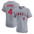 Davalo LA.Angels #4 Christian Moore Player Gray Home Limited Elite Stitched Jerseys