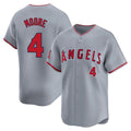 Davalo LA.Angels #4 Christian Moore Player Gray Home Limited Stitched Jerseys
