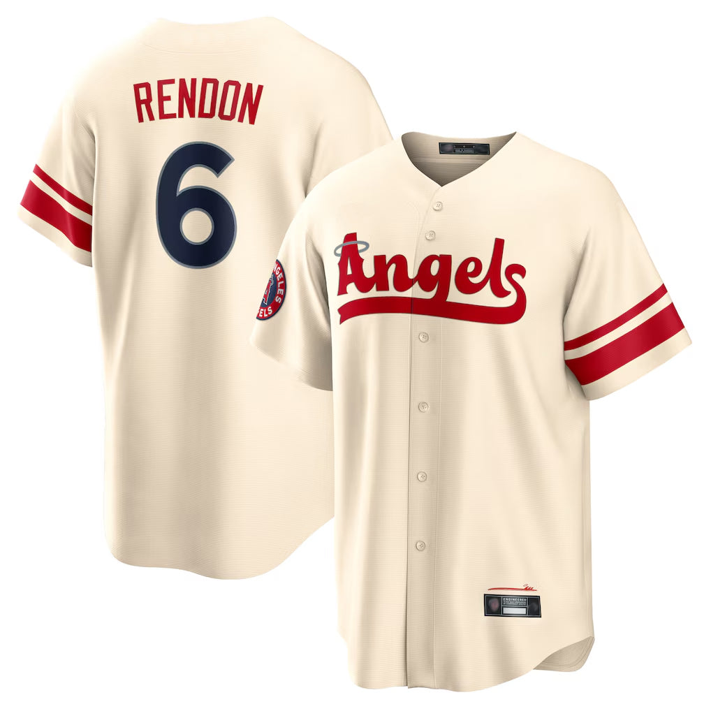 Davalo LA.Angels #6 Anthony Rendon Player Cream City Connect Home Stitched Jerseys